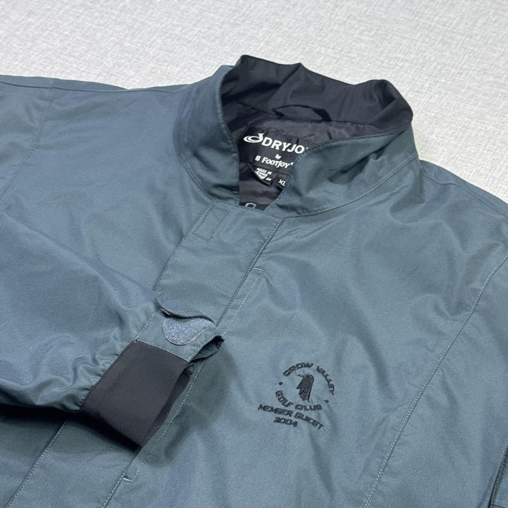 FootJoy DryJoys Gofl Windbreaker‎ Jacket Mens XL Blue Lined Full Zip Windproof